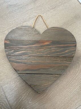 Studio Decor Rustic Wooden Heart Wall Hanging in Brown and Tan